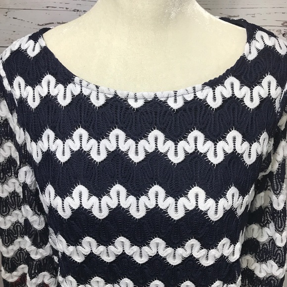 Navy & White Midi Dress - Picture 6 of 10